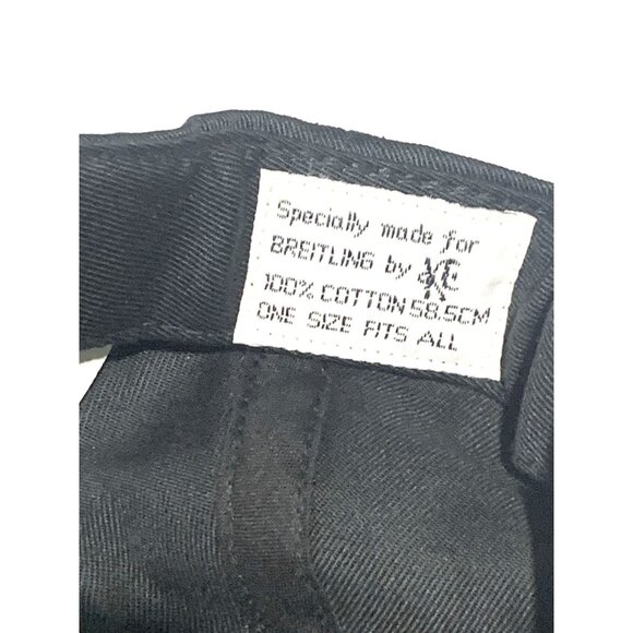 Breitling Pilot's Cap Men's Hat Swiss Chronographs Black Gold With Original Box - Picture 7 of 12